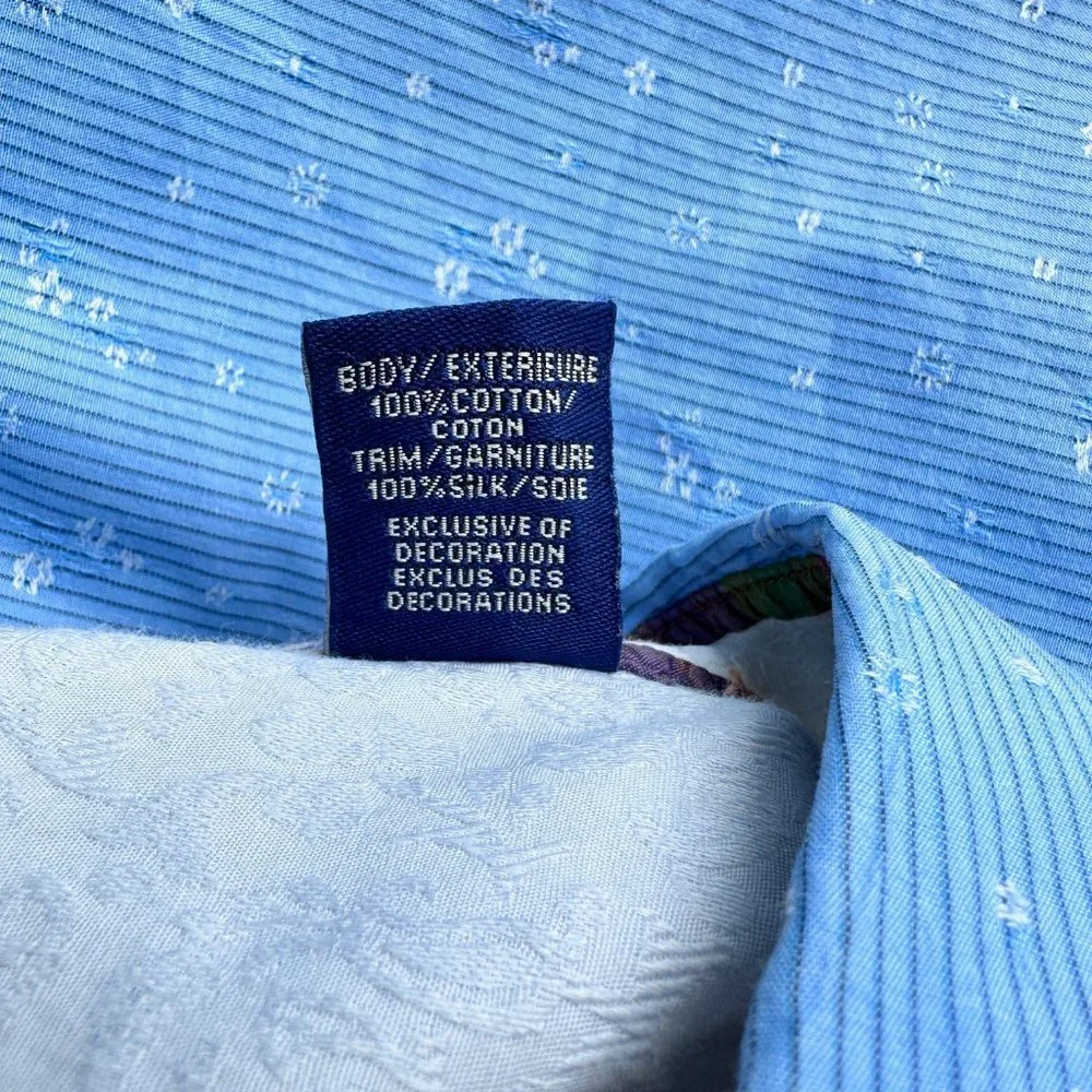 ROBERT GRAHAM made in India Blue 100% cotton Mens Shirt - Medium - Picture 9 of 11